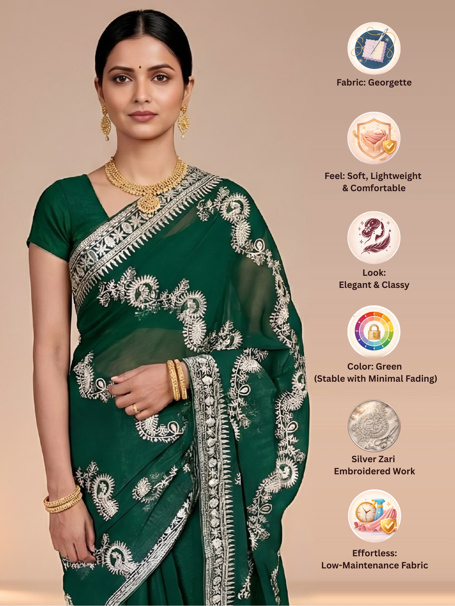 RAjLUXE Wedding Mehandi Saree